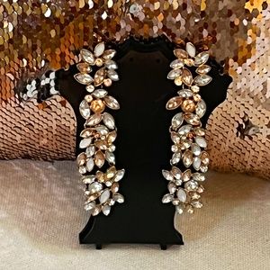 Jeweled Cluster Dangling Earrings for Pierced Ears